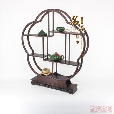 名品紅木廠家直銷 60厘米梅花形博古架，精致收納展現(xiàn)東方韻味